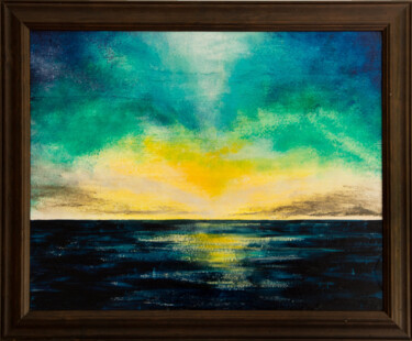 Painting titled "The dawn of things" by Rouzbeh Tahmassian, Original Artwork, Acrylic Mounted on Wood Stretcher frame
