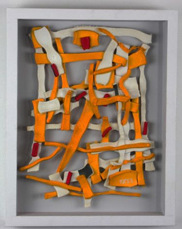 Sculpture titled "Cette volage beauté" by Jerôme Tesseyre (TESS), Original Artwork, Plastic Mounted on Wood Panel