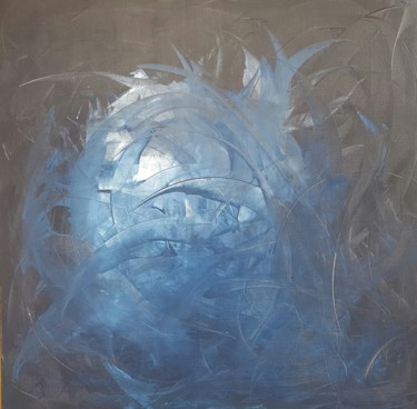 Painting titled "bleu" by Philippe Picard, Original Artwork, Acrylic