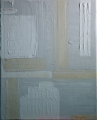 제목이 "white moon 2"인 미술작품 Philippe Pujol로, 원작, 아크릴 나무 들것 프레임에 장착됨