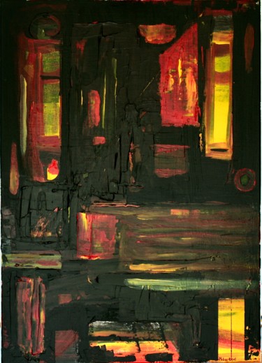 Painting titled "ph 50" by Philippe Pujol, Original Artwork, Acrylic Mounted on Wood Stretcher frame