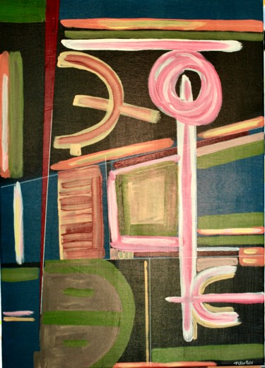 Картина под названием "manade" - Philippe Pujol, Подлинное произведение искусства, Акрил Установлен на Деревянная рама для н…