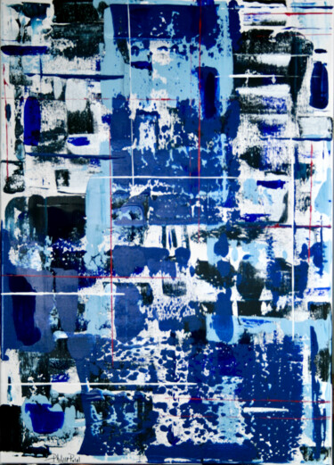 Картина под названием "abstrait 21" - Philippe Pujol, Подлинное произведение искусства, Акрил Установлен на Деревянная рама…