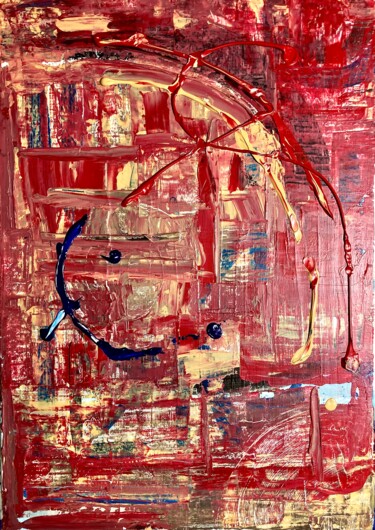 Peinture intitulée "Red" par Philippe Pujol, Œuvre d'art originale, Acrylique Monté sur Châssis en bois
