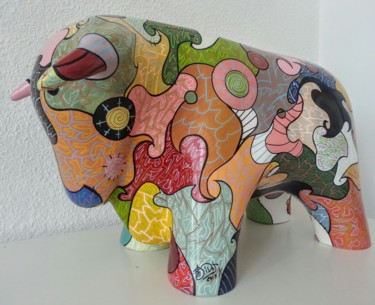 Escultura titulada "toro, toro..." por Philippe Sidot Et Charlotte Carsin, Obra de arte original