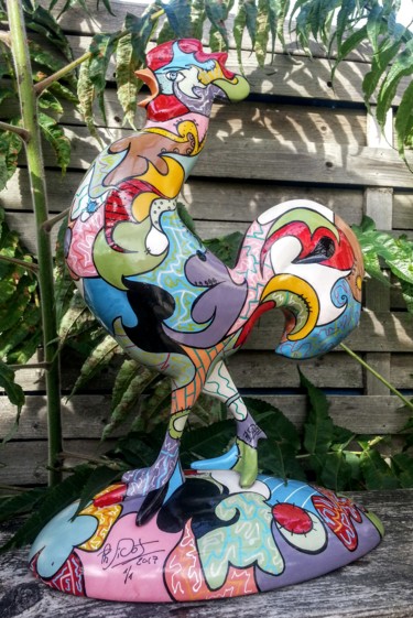Sculpture intitulée "le coq de maubourgu…" par Philippe Sidot Et Charlotte Carsin, Œuvre d'art originale