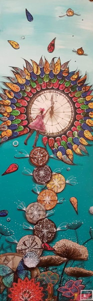 Peinture intitulée "la petite horlogère…" par Philippe Sidot Et Charlotte Carsin, Œuvre d'art originale