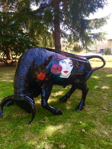 Sculpture intitulée "Taurus" par Philippe Sidot Et Charlotte Carsin, Œuvre d'art originale, Résine
