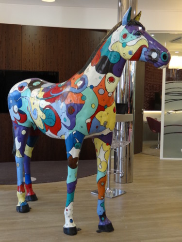 Скульптура под названием "col'horse" - Philippe Sidot Et Charlotte Carsin, Подлинное произведение искусства, Другой