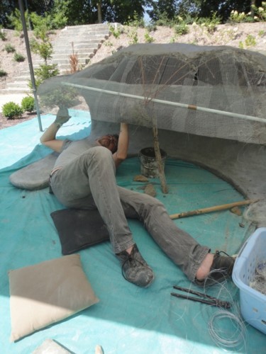 Sculpture intitulée "sous la vague" par Philippe Sidot Et Charlotte Carsin, Œuvre d'art originale