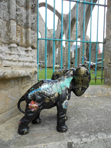 Sculpture intitulée "Cha'léphant" par Philippe Sidot Et Charlotte Carsin, Œuvre d'art originale