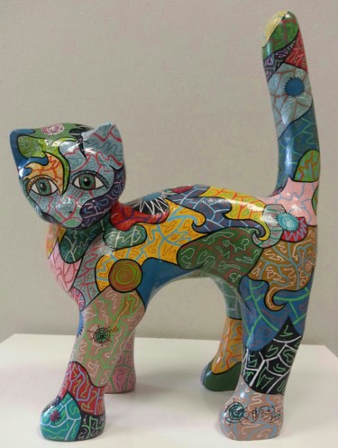 Sculpture intitulée "chat  alors" par Philippe Sidot Et Charlotte Carsin, Œuvre d'art originale