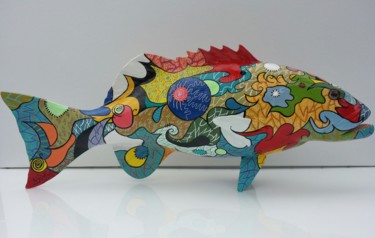 Sculpture titled "fish de moi ou quoi…" by Philippe Sidot Et Charlotte Carsin, Original Artwork