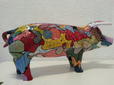 Sculpture intitulée "pigpobeloula" par Philippe Sidot Et Charlotte Carsin, Œuvre d'art originale
