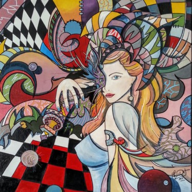 Painting titled "le jeu est ouvert" by Philippe Sidot Et Charlotte Carsin, Original Artwork, Acrylic