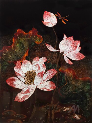 Following Beyond Pittura intitolato "Following Beyond" da Phuong.C Nguyen, Opera d'arte originale, Lacca