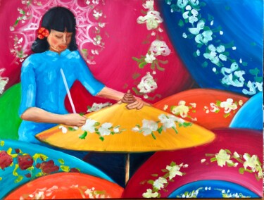 "Bor Sarng girl" başlıklı Tablo Phut Buddha tarafından, Orijinal sanat, Tükenmez kalem