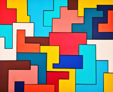 Peinture intitulée "Puzzle" par Phv, Œuvre d'art originale, Acrylique Monté sur Châssis en bois