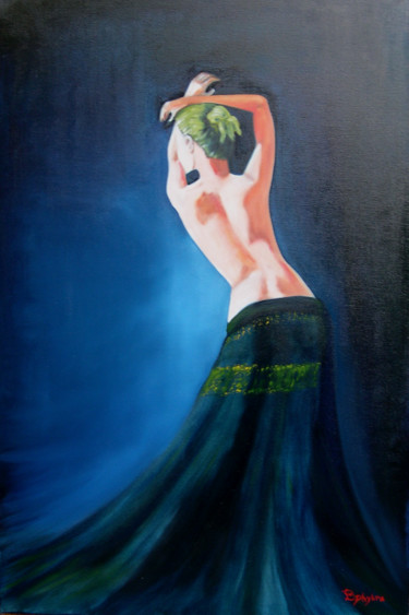 Painting titled "Je ne danse que pou…" by Phybra, Original Artwork, Oil