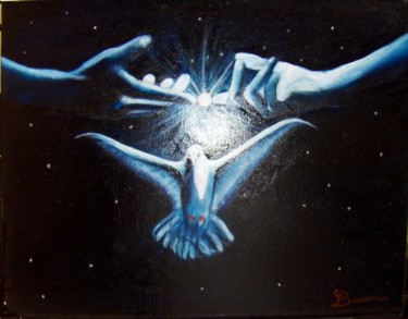 Peinture intitulée "Etude pour Les Dieu…" par Phybra, Œuvre d'art originale, Huile