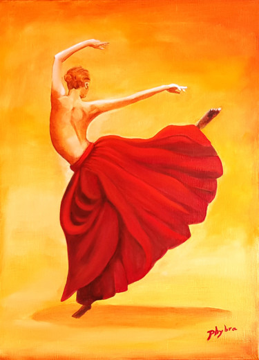 Painting titled "Nour" by Phybra, Original Artwork, Oil