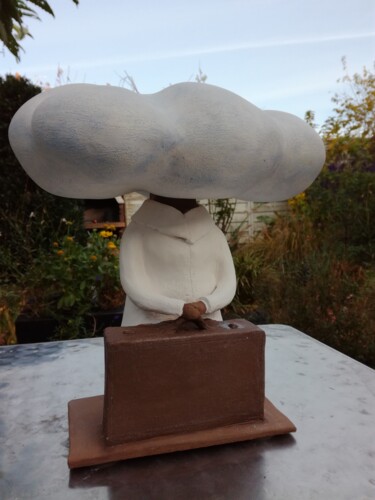 "tête dans les nuages" başlıklı Heykel Phylaf tarafından, Orijinal sanat, Seramik