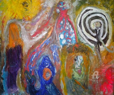 Peinture intitulée "Hypnoses" par Pi-H, Œuvre d'art originale, Gouache