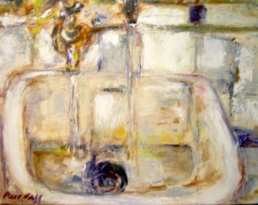 Peinture intitulée "Beau le lavabo" par Pierrvass, Œuvre d'art originale, Huile