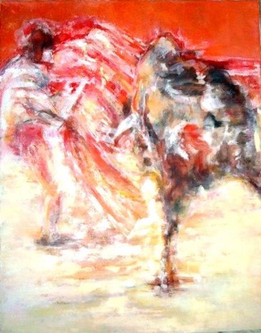 Peinture intitulée "Olé Toro" par Pierrvass, Œuvre d'art originale, Huile