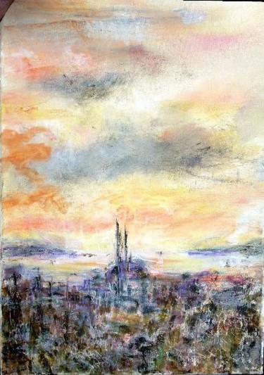 Peinture intitulée "Istanbul" par Pierrvass, Œuvre d'art originale, Huile