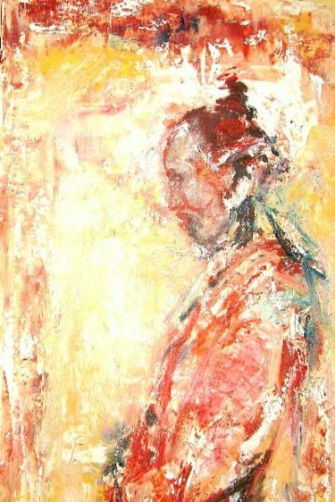 Peinture intitulée "African head" par Pierrvass, Œuvre d'art originale, Huile
