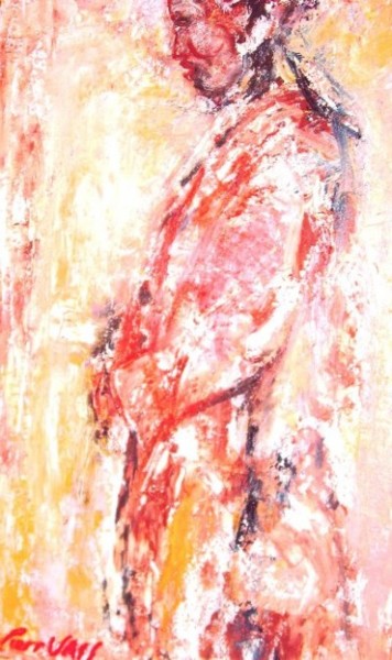 Peinture intitulée "African stand up" par Pierrvass, Œuvre d'art originale, Huile