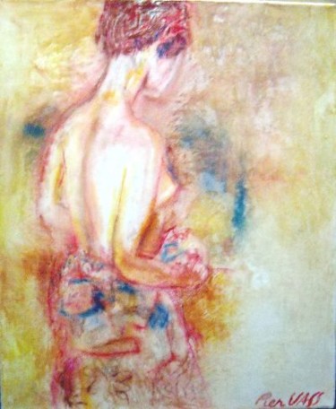 Peinture intitulée "Dos nu" par Pierrvass, Œuvre d'art originale, Huile