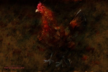Arte digital titulada "La poulette rousse" por Pia De Panicis, Obra de arte original, Pintura Digital