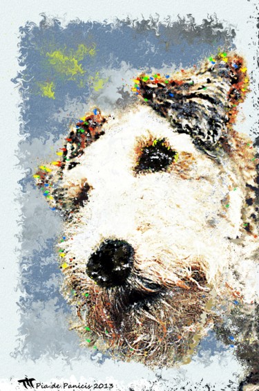 Dessin intitulée "Dorian, le Fox Terr…" par Pia De Panicis, Œuvre d'art originale, Autre