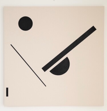 Pintura titulada "Geometric linear ar…" por Pia Metni, Obra de arte original, Acrílico Montado en Bastidor de camilla de mad…