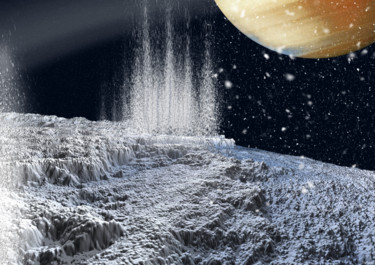 Digital Arts titled "Enceladus" by Pia Valentin Sørensen, Original Artwork, Digital Painting