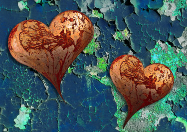 Digital Arts titled "Hearts" by Pia Valentin Sørensen, Original Artwork, Digital Painting