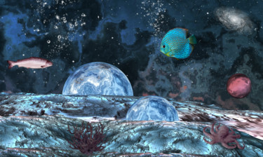 Arts numériques intitulée "Exoplanet" par Pia Valentin Sørensen, Œuvre d'art originale, Peinture numérique