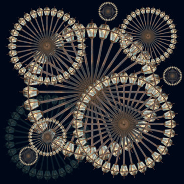Street Lamps Digital Arts titled "Street Lamps" by Pia Valentin Sørensen, Original Art, Photo Montage