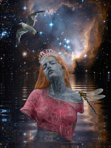 Digital Arts titled "Statue Sea" by Pia Valentin Sørensen, Original Artwork, Photo Montage