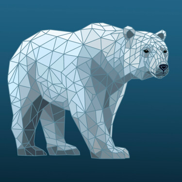 Arte digitale intitolato "Polar Bear" da Pia Valentin Sørensen, Opera d'arte originale, Pittura digitale