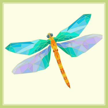 Digital Arts titled "Dragonfly" by Pia Valentin Sørensen, Original Artwork, Digital Painting