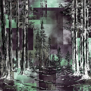 Digital Arts titled "Forest" by Pia Valentin Sørensen, Original Artwork, Digital Painting