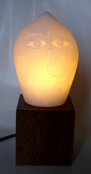 Sculpture titled "Les yeux de Bouddha" by Pian, Original Artwork, Stone