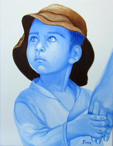绘画 标题为“Jeune garçon” 由Philippe Piana, 原创艺术品, 油