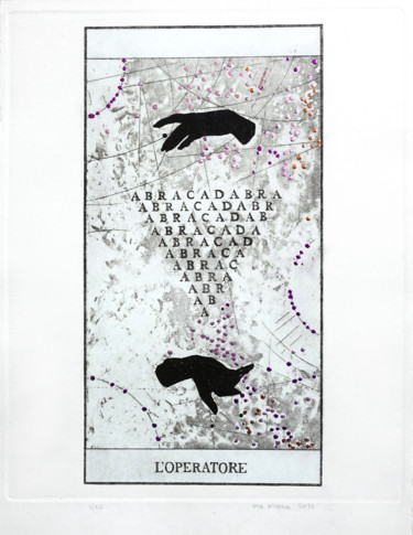 印花与版画 标题为“L'Operatore” 由Pia Nicotra, 原创艺术品, 蚀刻