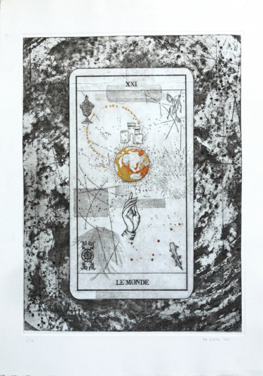 Εκτυπώσεις & Χαρακτικά με τίτλο "Le Monde" από Pia Nicotra, Αυθεντικά έργα τέχνης, Etching