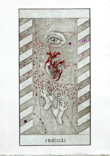 印花与版画 标题为“I Bagagli” 由Pia Nicotra, 原创艺术品, 蚀刻