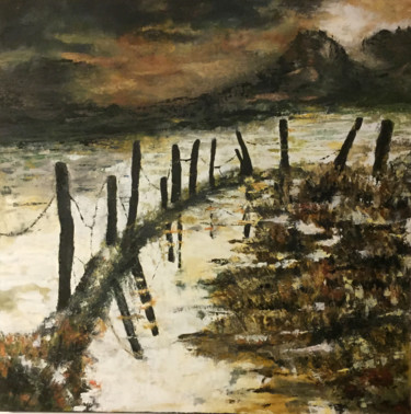 Peinture intitulée "ORAGE #artistsuppor…" par Dominique Creuzet, Œuvre d'art originale, Huile